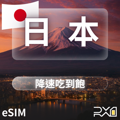 日本 eSIM｜降速吃到飽